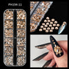 Mini Caviar Beads Nail Art 12-Grid Gold and Silver Micro Ball Charms 0.5–3mm (0.02–0.12in) with Magnetic Picker Pen
