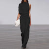 Off-Shoulder Wide Leg Jumpsuit for Women, High Waist Office Romper with Full-Length Flare Pants – Spring/Summer