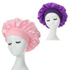 2-Pack Milk Satin Wide-Brim Hair Bonnets for Women – Elastic Band Sleep & Protective Caps