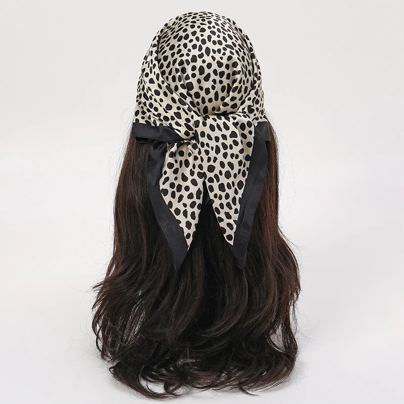 60 Colors Silk-Feel Satin Square Scarf 70 x 70 cm (27.6 x 27.6 in) — Women's Hair Wrap, Bandana, Foulard, Hijab