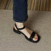 Summer Women's Low Heel PU Sandals – Square Heel Buckle Office & Casual Shoes