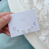 Korean Star Moon Butterfly Stud Earring Set Vintage Aesthetic Heart Y2K Jewelry for Women