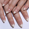 24-Pack Glossy Pink Medium Square Press-On Nails Full-Cover False Nails for Women