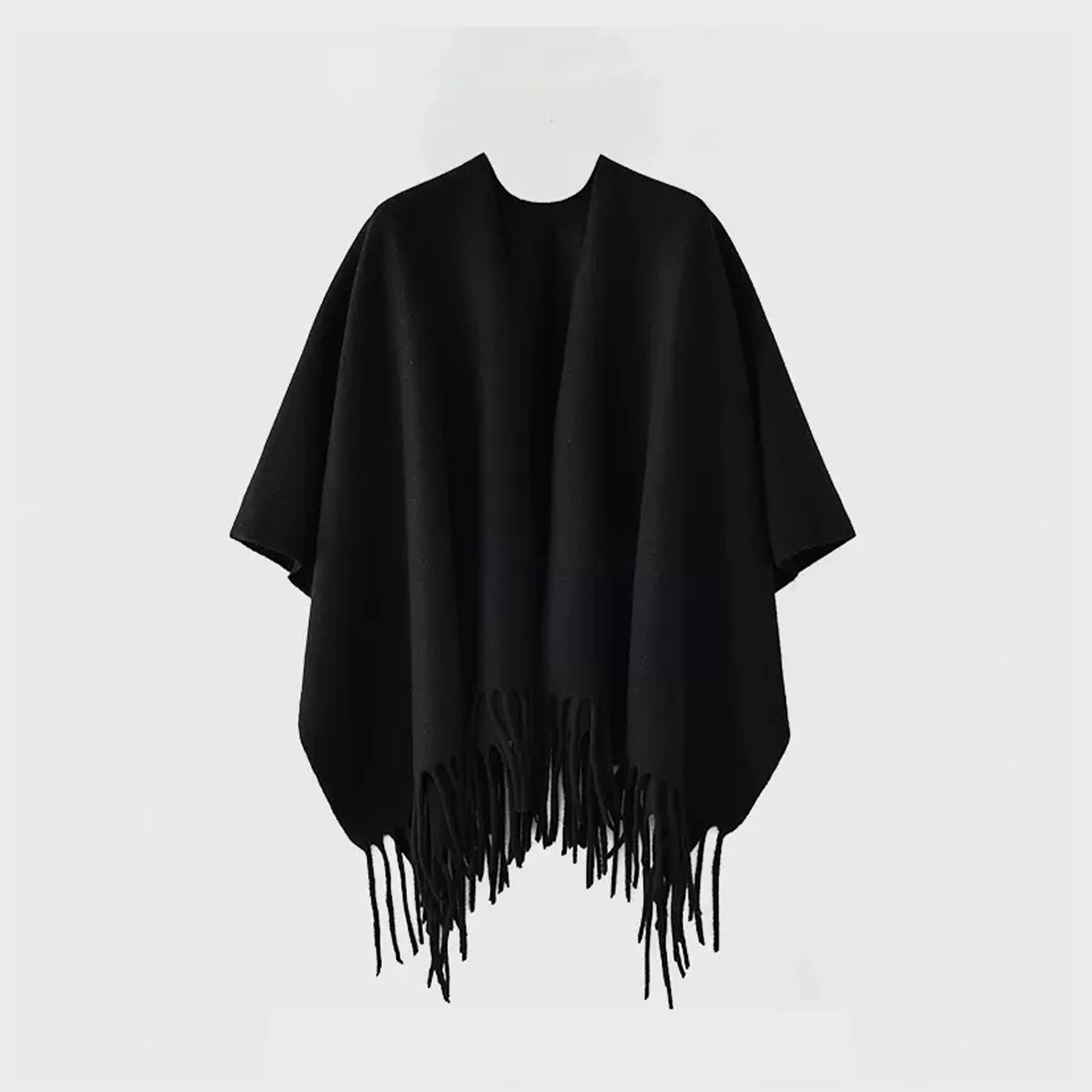 Women's Winter Poncho Shawl – Double-Sided Thick Pashmina-Style Cape, Luxury Blanket Scarf & Cloak