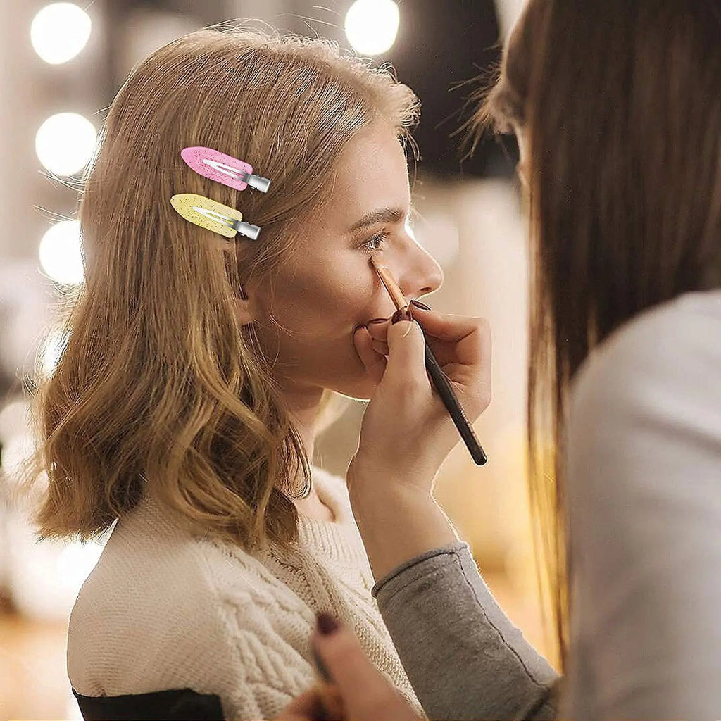 No-Trace Duckbill Hair Clips 10/20 Pack – Cream Gel Bang & Sectioning Clips for Women