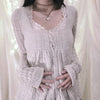 Women's Vintage Square Collar Knit Sweater - Loose Fit Long Sleeve Pullover