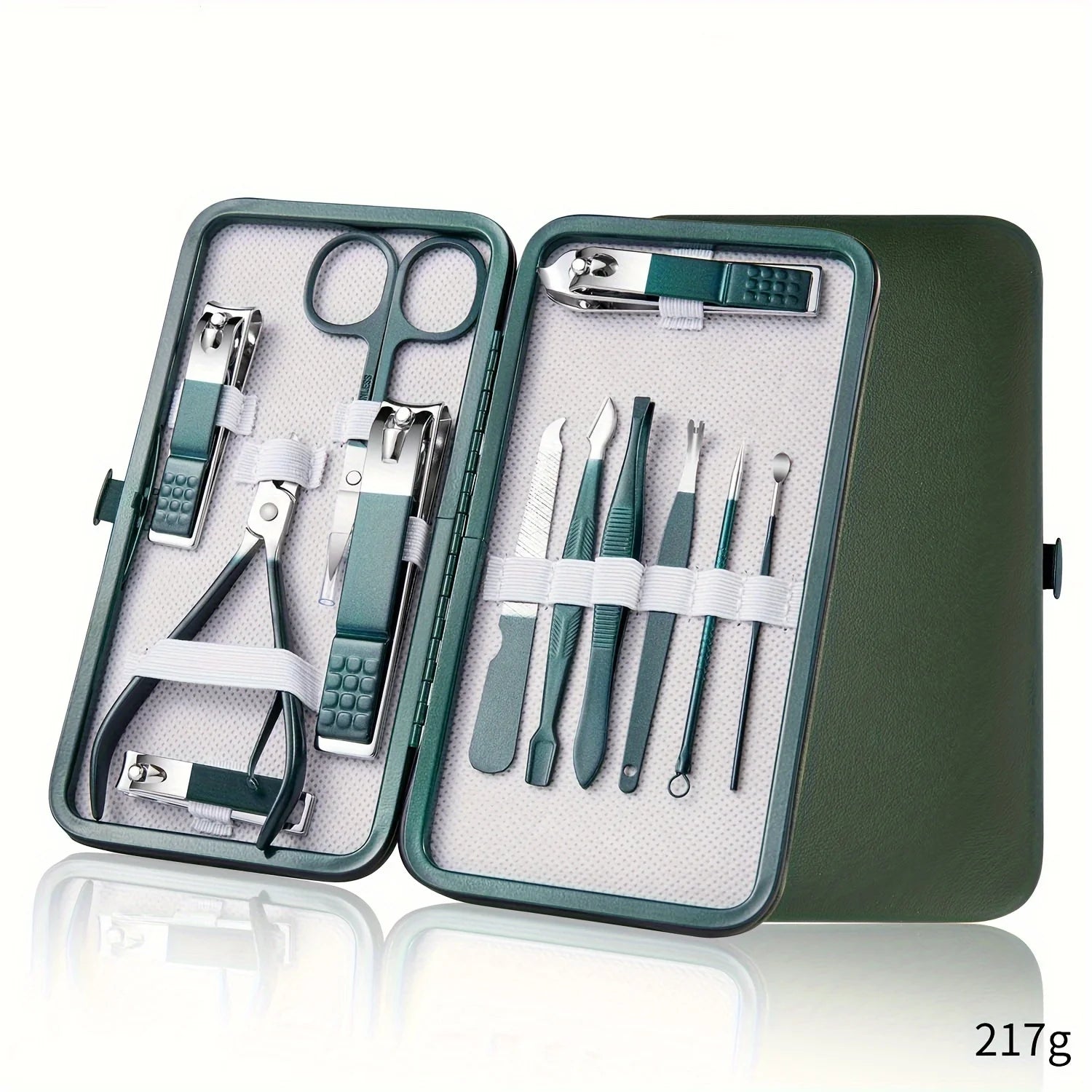Professional 7-18 Piece Stainless Steel Manicure & Pedicure Set with Travel Case - Portable Nail Care Kit