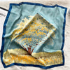 Satin-Look Square Scarf 27.6 x 27.6 in (70 x 70 cm) Cat Print Headscarf, Neck Wrap & Bandana for Women