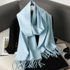 Women’s Long Winter Scarf – Cashmere Blend Shawl Hijab Wrap, Solid Colors, 200×33 cm (79×13 in) – 62 Colors