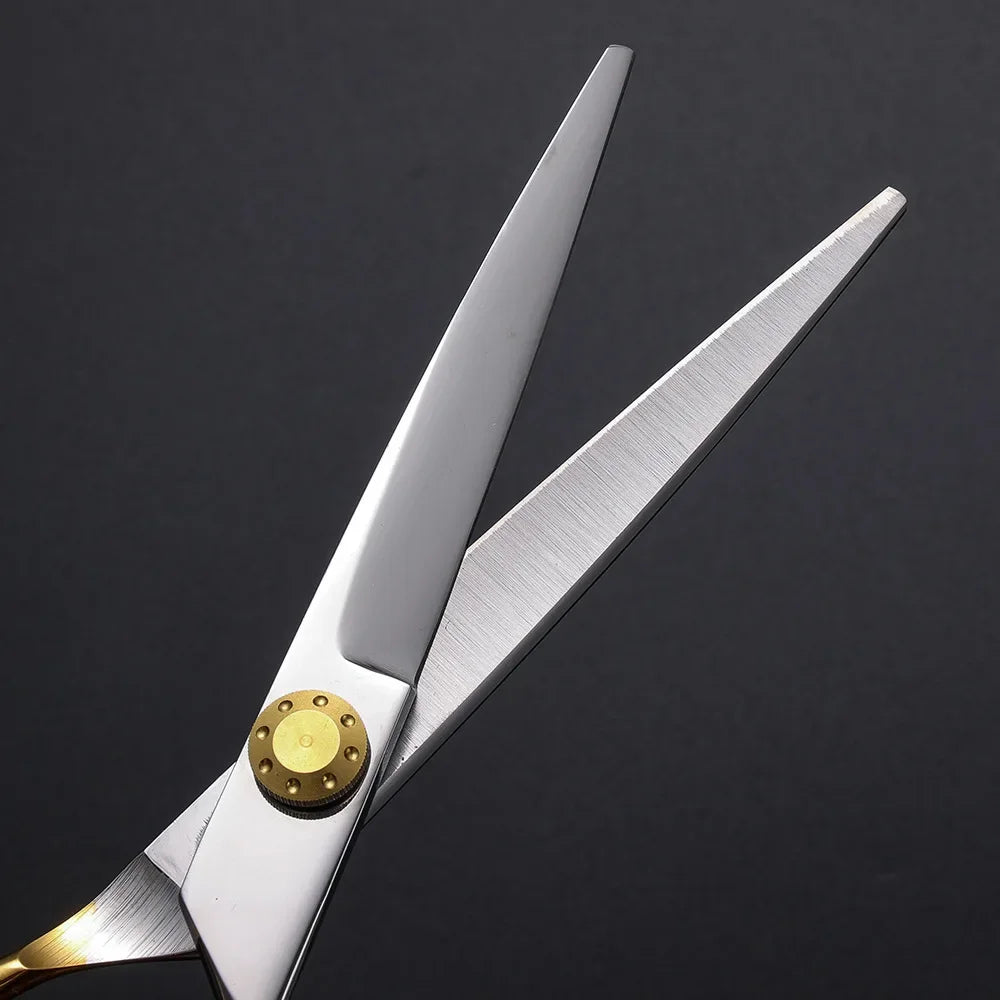 6.0-Inch (15 cm) Stainless Steel Hairdressing Scissors – Adjustable Thinning & Cutting Shears, Pro Salon Barber Styling Tool