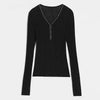 Serathinan Women's Ribbed Wool-Blend V-Neck Sweater – Long-Sleeve Casual Pullover for Fall/Winter