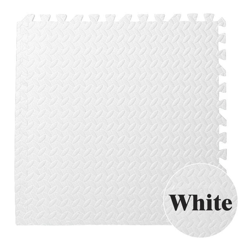 EVA Foam Interlocking Floor Tiles 30 x 30 cm (11.8 x 11.8 in) – 1–16 pcs Non-Slip Leaf-Grain Gym, Yoga & Play Mat