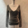 Maillard Women's V-Neck Slim Fit Knit Sweater - Long Sleeve Autumn/Winter Pullover, Y2K Harajuku Streetwear