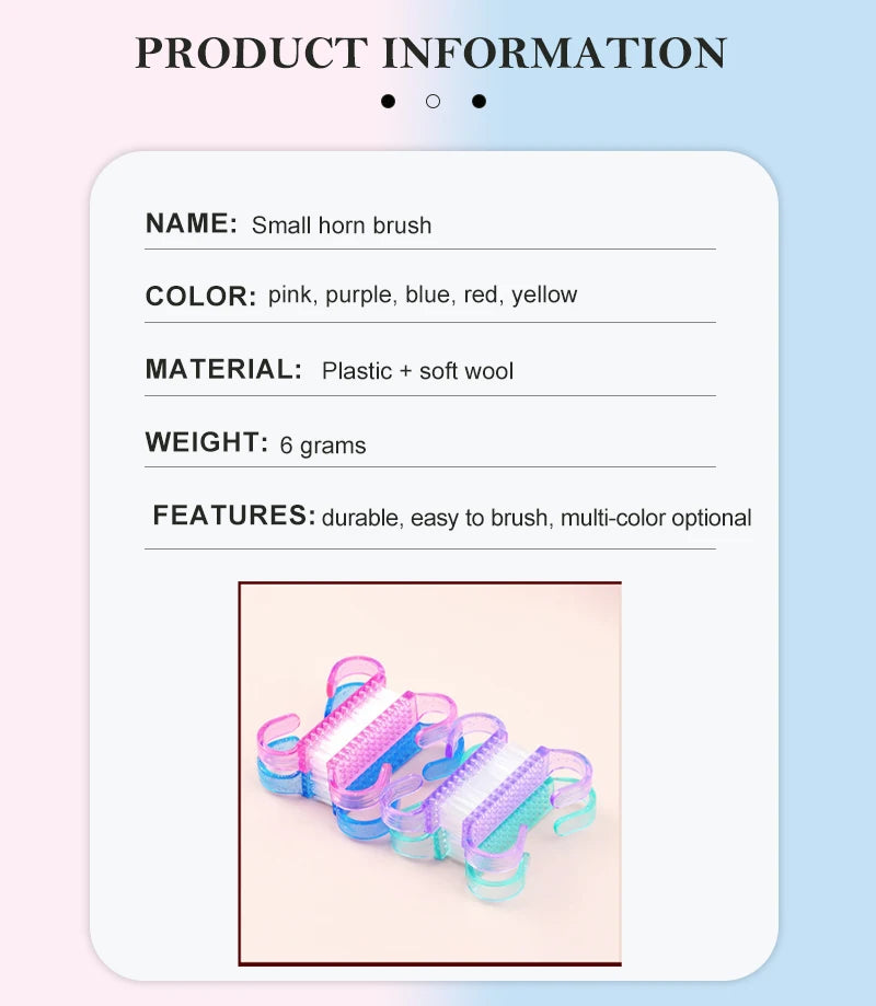 Plastic Nail Brushes 1/3/10 Pack, Soft Bristle Manicure and Nail Art Cleaning Brushes, Multi-Color