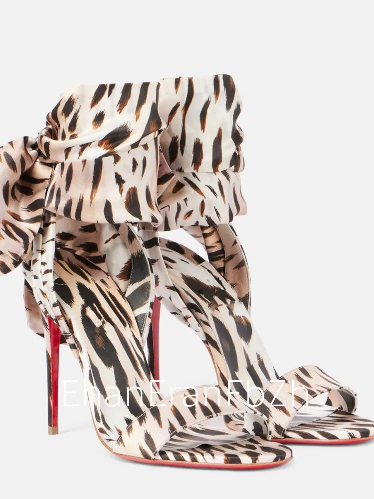 Women's Ankle Strap Stiletto Sandals 8 cm (3.15 in) High Heels Microfiber Wedding & Party Shoes