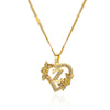 Heart Initial Necklace for Women - Gold Stainless Steel A-Z Alphabet Pendant, Birthday Gift