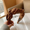 Wide Flower Headband for Women & Girls – Boho Designer Solid Color Hair Hoop