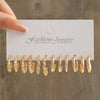 24-Pair Women's Gold Earring Set — Boho Vintage Pearl & Geometric Hoops Gift Set