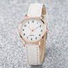 Women's Casual Leather Strap Quartz Watch with Arabic Numeral Dial - Fashion Gift