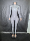 Sparkly Long Sleeve Crystal Romper Bodysuit - Bodycon One-Piece Jumpsuit for Pole Dance Stage Performance & Women's Party