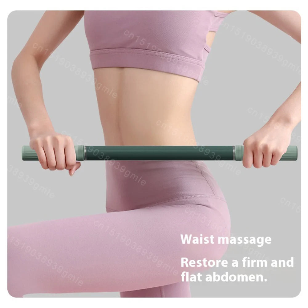 Stainless Steel Myofascial Massage Roller Bar - Yoga Fascia Stick for Leg Stretching & Muscle Release
