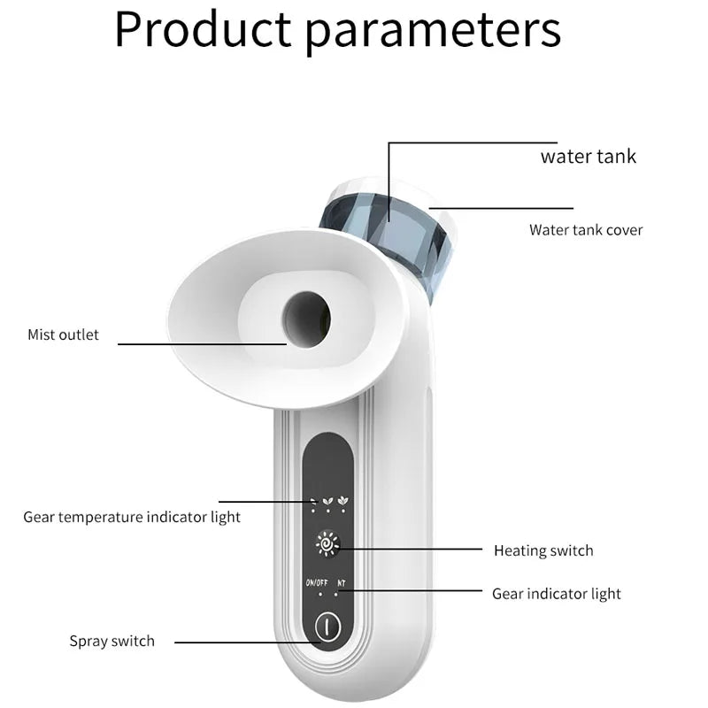 Hot Cold Eye Steam Mist Sprayer Portable Nano Hydrating Eye Device Relieves Eye Fatigue