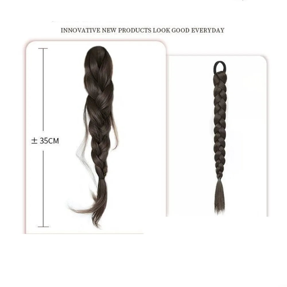 45cm (17.7in) Wired Fishtail Braid Low Ponytail Synthetic Hair Extension – Shapeable Twisted Braid