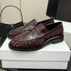 Women Suede Leather Loafers Round Toe Slip-On Flats with Sheepskin Insole and Rubber Sole