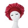 2-Pack Milk Satin Wide-Brim Hair Bonnets for Women – Elastic Band Sleep & Protective Caps