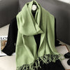 Women’s Long Winter Scarf – Cashmere Blend Shawl Hijab Wrap, Solid Colors, 200×33 cm (79×13 in) – 62 Colors