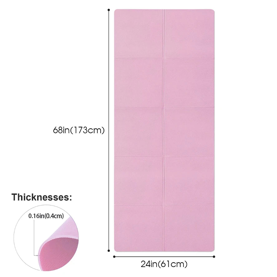 4mm EVA Yoga Mat 173 x 60 cm (68.1 x 23.6 in) Non-Slip Portable Exercise Mat for Yoga & Pilates