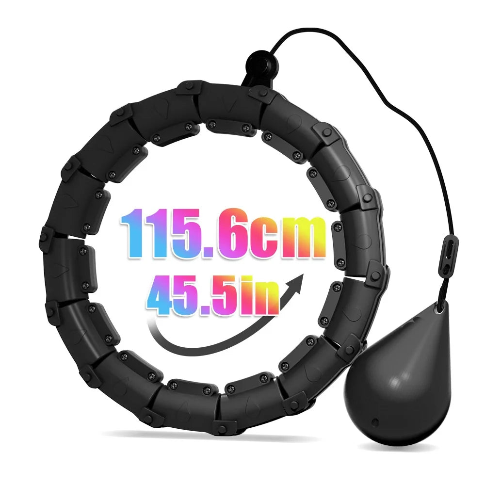 Adjustable Detachable Hula Hoop for Women - Weighted Slimming Waist Fitness Ring with No-Fall Padded Support