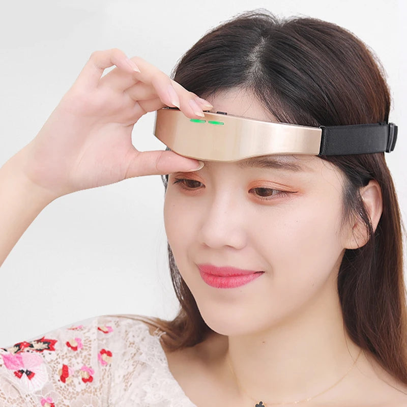 EMS USB Rechargeable Head Massager TENS Headache Migraine Relief Sleep Therapy