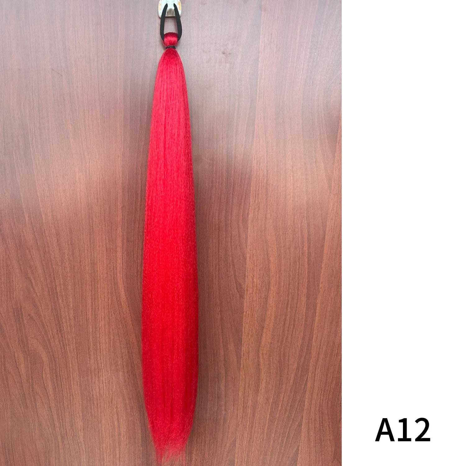 Purple Synthetic Ponytail Extension with Elastic Band – Long Straight Yaki Hairpiece for Braids & DIY Styles