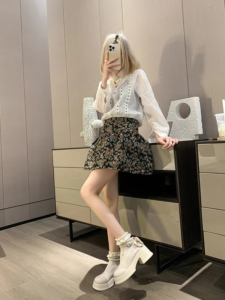 Pink Beaded Mary Jane Heels – Round Toe Platform Pumps with Square Heel, Spring/Autumn Party Shoes