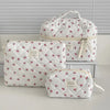 Pink Strawberry Quilted Cosmetic Bag – Portable Travel Makeup Pouch & Toiletry Organizer, Multiple Sizes (Small 15×9×8 cm / 5.9×3.5×3.1 in; Handbag 24×18.5×7 cm / 9.4×7.3×2.8 in; Tote 25×16×15 cm / 9.8×6.3×5.9 i