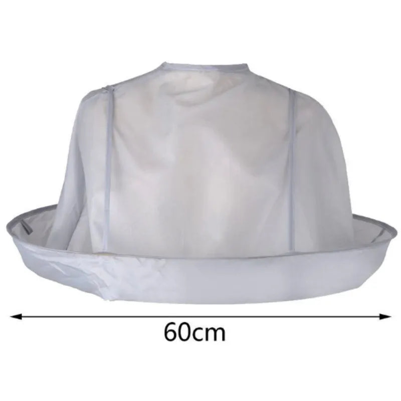 Foldable Hairdressing Cape with Adjustable Velcro Neck – Portable Hair Cutting Apron for Barbers & Salons, Grey