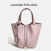 MENDY Women's Genuine Cowhide Leather Bucket Bag Large – Luxury Leather Tote Handbag Shoulder & Crossbody