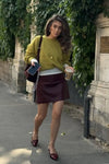 Oversized O-Neck Wool-Blend Knit Pullover — Women's Casual Thick Soft Sweater