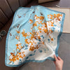 Polyester Satin-Look Square Scarf 70 x 70 cm (27.6 x 27.6 in), Cat Print Headscarf, Neck Wrap, Bandana for Women