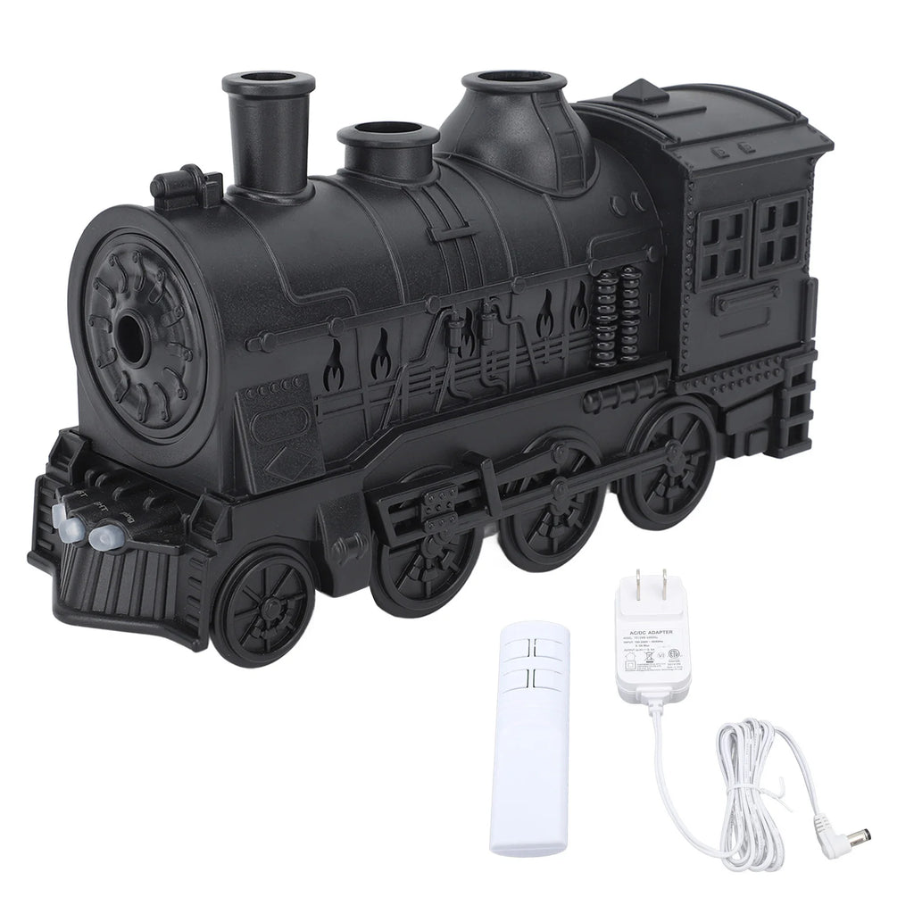 300ml Essential Oil Diffuser Humidifier with Remote – Train-Shaped Aromatherapy Cool Mist, 2 Light Modes, 100–240V for Bedroom & Office