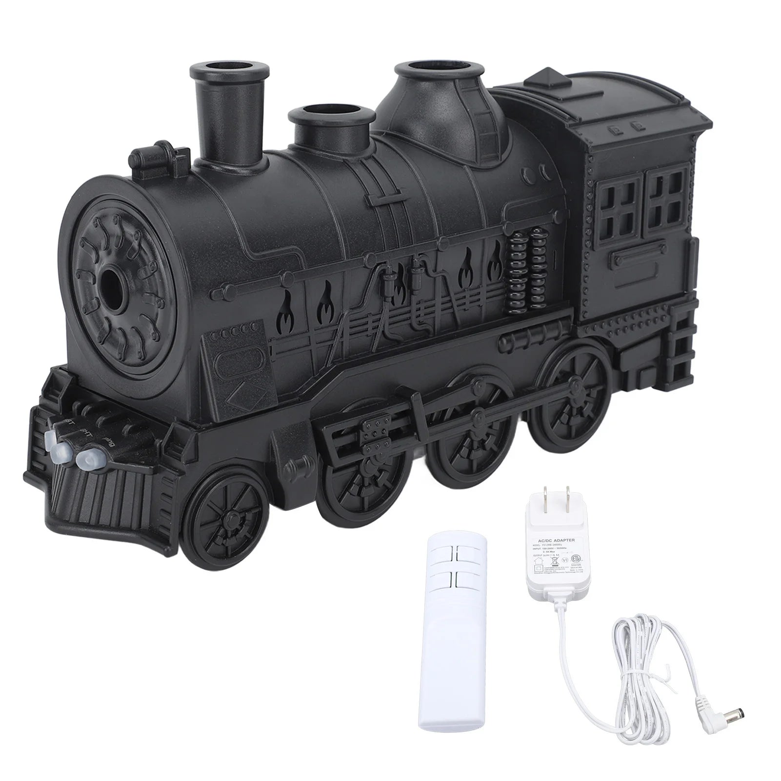 300ml Essential Oil Diffuser Humidifier with Remote – Train-Shaped Aromatherapy Cool Mist, 2 Light Modes, 100–240V for Bedroom & Office