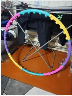 8-Section Magnetic Massage Hula Hoop - Detachable 98 cm (38.6 in) Waist Slimming Fitness Hoop for Weight Loss