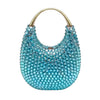 Crystal Rhinestone Evening Clutch – Diamond Top Handle Minaudière for Wedding & Party