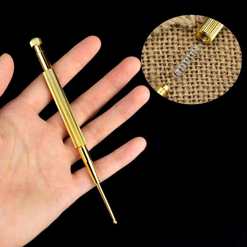 Pure Copper Acupressure Pen - Ear & Body Acupoint Massager, Portable Acupuncture Trigger Point Tool