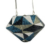 Silver Crystal Evening Clutch Acrylic Rhinestone Handbag for Wedding & Party