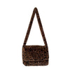 Faux Fur Leopard Print Messenger Bag for Women - Vintage Soft Plush Large Capacity Shoulder & Crossbody Handbag