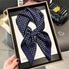 Luxury Square Silk-Feel Scarf 70 x 70 cm (27.6 x 27.6 in) Korean Fashion Floral Bandana Kerchief Wrap