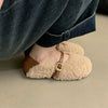 Fur Lined Women's Slip-On Loafers Round Toe Casual Moccasins Flats for Fall Winter