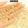 Mix 50pcs 3D Metal Nail Art Decorations Alloy Rhinestones Pearls Zircon DIY Nail Charms